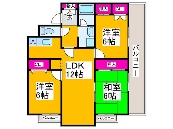 メゾン北長尾の物件間取画像